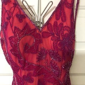 NWT ORANGE AND PINK PROM DRESS